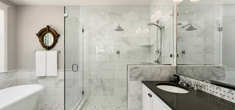 bathroom shower door installation in Cherryland