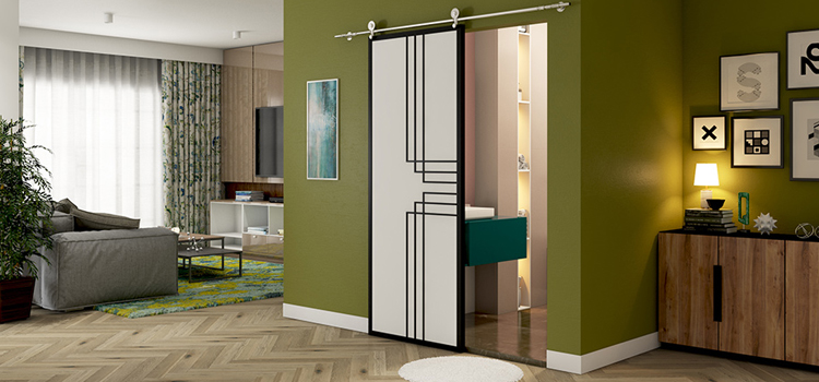 sliding bathroom door installation in Cherryland